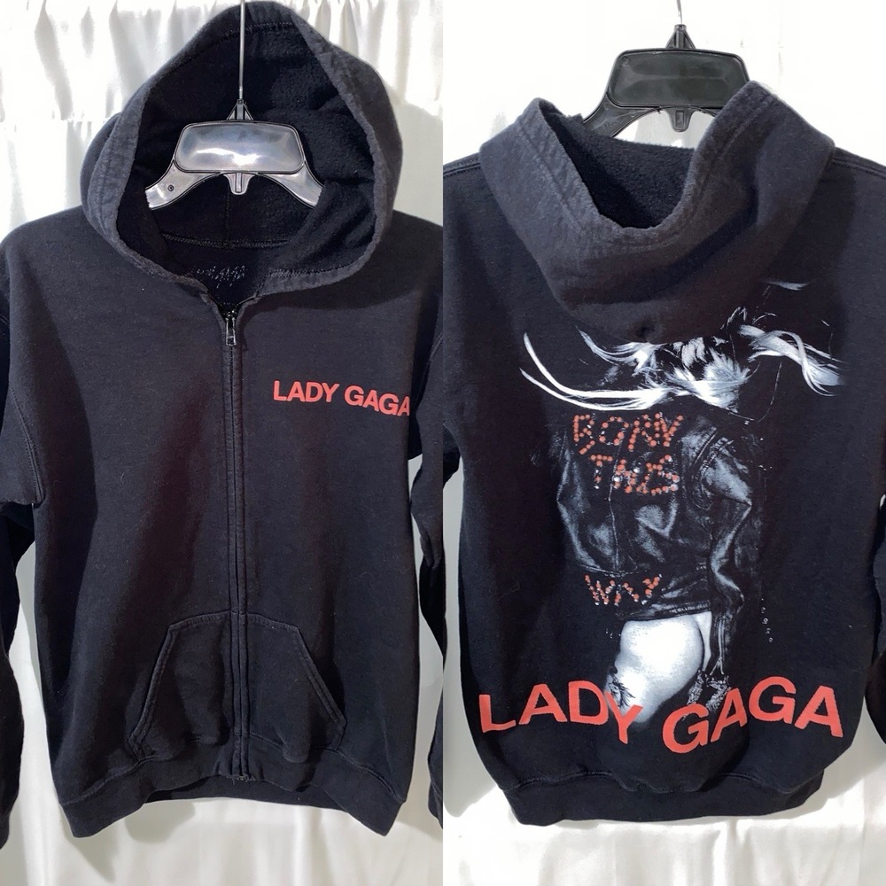 Lady Gaga Born This Way Full Zip Hoodie Hooded Sweatshirt Small